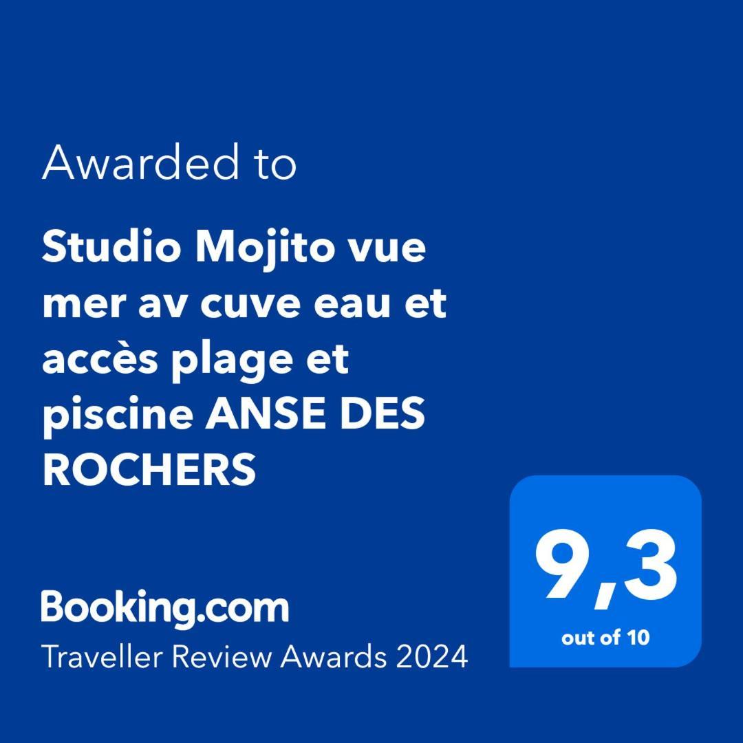 Studio Mojito Vue Mer,Piscine Avec Cuve Eau Et Acces Plage Et Piscine Anse Des Rochers Saint-Francois  Zewnętrze zdjęcie